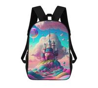 sinyumoney Sacs À Dos Pour Enfants Fantasy Castle Skyward -1 Sac D'école Imprimé En 3D Pour Enfants, Sac À Dos De Voyage Tendance Pour Écoliers 17inch