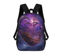 sinyumoney Sacs À Dos Pour Enfants Fantasy Pirate Ship Space Sac D'école Imprimé En 3D Pour Enfants, Sac À Dos De Voyage Tendance Pour Écoliers 17inch