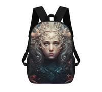 sinyumoney Sacs À Dos Pour Enfants Fantasy Queen Portrait Sac D'école Imprimé En 3D Pour Enfants, Sac À Dos De Voyage Tendance Pour Écoliers 17inch