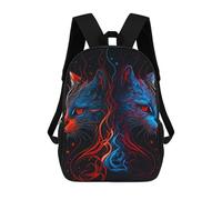 sinyumoney Sacs À Dos Pour Enfants Flame Cats Digital Art Sac À Dos Scolaire, Cartable Pour Enfants, Sac De Voyage, Sac À Livres, Sac À Dos Imprimé En 3D Pour Garçons Et Filles 17inch