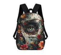 sinyumoney Sacs À Dos Pour Enfants Floral Skeleton Skull Sac D'école Sac À Dos Garçon Sac De Voyage Sac D'écolier Sac À Livres Et Fournitures Scolaires Sacs D'école 17inch