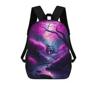sinyumoney Sacs À Dos Pour Enfants Forest Mystic Cherry Bloss Sac D'école Sac À Dos Garçon Sac De Voyage Sac D'écolier Sac À Livres Et Fournitures Scolaires Sacs D'école 17inch