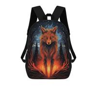 sinyumoney Sacs À Dos Pour Enfants Fox Forest Animal Sac D'école Imprimé En 3D Pour Enfants, Sac À Dos De Voyage Tendance Pour Écoliers 17inch