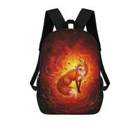 sinyumoney Sacs À Dos Pour Enfants Fox in Fiery Vortex Digital Art Sac D'école Imprimé En 3D Pour Enfants, Sac À Dos De Voyage Tendance Pour Écoliers 17inch