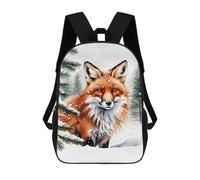 sinyumoney Sacs À Dos Pour Enfants Fox in Winter Watercolor Painting Sac D'école Imprimé En 3D Pour Enfants, Sac À Dos De Voyage Tendance Pour Écoliers 17inch