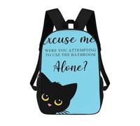sinyumoney Sacs À Dos Pour Enfants Funny Black Cat Bathroom Sac D'école Imprimé En 3D, Sac Tendance, Sac De Voyage Pour L'école Ou Les Voyages 17inch