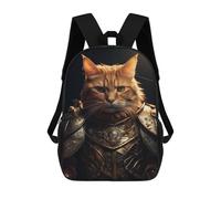 sinyumoney Sacs À Dos Pour Enfants Funny Cat Dressed Warrior Sac D'école Sac À Dos Garçon Sac De Voyage Sac D'écolier Sac À Livres Et Fournitures Scolaires Sacs D'école 17inch