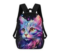 sinyumoney Sacs À Dos Pour Enfants Galactic Kitten Portrait -2 Sac D'école Imprimé En 3D, Sac Tendance, Sac De Voyage Pour L'école Ou Les Voyages 17inch