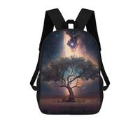 sinyumoney Sacs À Dos Pour Enfants Galactic Tree in Desert Sac D'école Imprimé En 3D Pour Enfants, Sac À Dos De Voyage Tendance Pour Écoliers 17inch