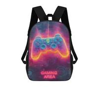 sinyumoney Sacs À Dos Pour Enfants Gaming Area Neon Sign Sac D'école Imprimé En 3D, Sac Tendance, Sac De Voyage Pour L'école Ou Les Voyages 17inch