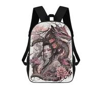 sinyumoney Sacs À Dos Pour Enfants Geisha Dragon Sac D'école Imprimé En 3D Pour Enfants, Sac À Dos De Voyage Tendance Pour Écoliers 17inch