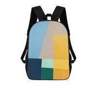 sinyumoney Sacs À Dos Pour Enfants Geometric Collage 14 Sac D'école Imprimé En 3D Pour Enfants, Sac À Dos De Voyage Tendance Pour Écoliers 17inch