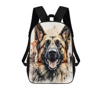 sinyumoney Sacs À Dos Pour Enfants German Shepherd Watercolor Sac D'école Imprimé En 3D Pour Enfants, Sac À Dos De Voyage Tendance Pour Écoliers 17inch