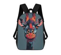 sinyumoney Sacs À Dos Pour Enfants Giraffe Portrait Animal Sac D'école Imprimé En 3D Pour Enfants, Sac À Dos De Voyage Tendance Pour Écoliers 17inch