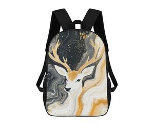 sinyumoney Sacs À Dos Pour Enfants Golden Deer Abstract Art-1 Sac D'école Imprimé En 3D, Sac Tendance, Sac De Voyage Pour L'école Ou Les Voyages 17inch