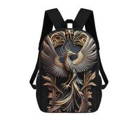 sinyumoney Sacs À Dos Pour Enfants Golden Phoenix Artwork-2 Sac D'école Imprimé En 3D, Sac Tendance, Sac De Voyage Pour L'école Ou Les Voyages 17inch