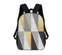 sinyumoney Sacs À Dos Pour Enfants Gray And Gold Art 05 Sac D'école Sac À Dos Garçon Sac De Voyage Sac D'écolier Sac À Livres Et Fournitures Scolaires Sacs D'école 17inch