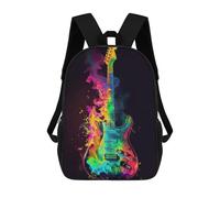 sinyumoney Sacs À Dos Pour Enfants Guitar Colorful Music Sac D'école Imprimé En 3D Pour Enfants, Sac À Dos De Voyage Tendance Pour Écoliers 17inch