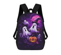 sinyumoney Sacs À Dos Pour Enfants Halloween Ghosts And Pumpkins Sac D'école Imprimé En 3D, Sac Tendance, Sac De Voyage Pour L'école Ou Les Voyages 17inch