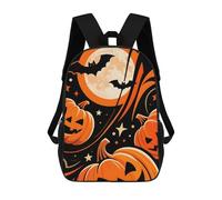 sinyumoney Sacs À Dos Pour Enfants Halloween Night with Pumpkins And Bats Sac D'école Imprimé En 3D Pour Enfants, Sac À Dos De Voyage Tendance Pour Écoliers 17inch