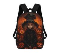 sinyumoney Sacs À Dos Pour Enfants Halloween Witch with Pumpkins Sac D'école Imprimé En 3D, Sac Tendance, Sac De Voyage Pour L'école Ou Les Voyages 17inch