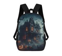 sinyumoney Sacs À Dos Pour Enfants Haunted House Halloween Sac D'école Imprimé En 3D Pour Enfants, Sac À Dos De Voyage Tendance Pour Écoliers 17inch