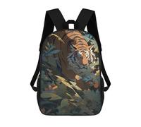 sinyumoney Sacs À Dos Pour Enfants Hidden Tiger in Shadows Sac D'école Imprimé En 3D, Sac Tendance, Sac De Voyage Pour L'école Ou Les Voyages 17inch