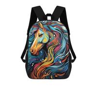 sinyumoney Sacs À Dos Pour Enfants Imprimés En 3D A Winter Horse Sacs D'école Pour Enfants Garçons Et Filles, Sacs De Voyage, Sacs À Livres Pour L'école Ou Les Voyages 17inch