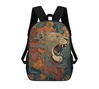 sinyumoney Sacs À Dos Pour Enfants Imprimés En 3D Art Deco Lion Sacs D'école Pour Enfants Garçons Et Filles, Sacs De Voyage, Sacs À Livres Pour L'école Ou Les Voyages 17inch