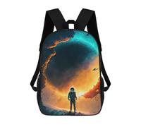 sinyumoney Sacs À Dos Pour Enfants Imprimés En 3D Astronaut Gazing at Fiery Planet Sacs D'école Pour Enfants Garçons Et Filles, Sacs De Voyage, Sacs À Livres Pour L'école Ou Les Voyages 17inch