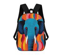 sinyumoney Sacs À Dos Pour Enfants Imprimés En 3D Blue Elephant Head Sacs D'école Pour Enfants Garçons Et Filles, Sacs De Voyage, Sacs À Livres Pour L'école Ou Les Voyages 17inch