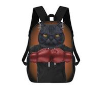 sinyumoney Sacs À Dos Pour Enfants Imprimés En 3D Boxer Black Cat Sacs D'école Pour Enfants Garçons Et Filles, Sacs De Voyage, Sacs À Livres Pour L'école Ou Les Voyages 17inch