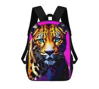 sinyumoney Sacs À Dos Pour Enfants Imprimés En 3D Colorful Leopard Portrait -12 Sacs D'école Pour Enfants Garçons Et Filles, Sacs De Voyage, Sacs À Livres Pour L'école Ou Les Voyages 17inch