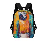 sinyumoney Sacs À Dos Pour Enfants Imprimés En 3D Colorful Macaw Painting Sacs D'école Pour Enfants Garçons Et Filles, Sacs De Voyage, Sacs À Livres Pour L'école Ou Les Voyages 17inch