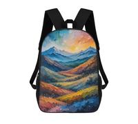 sinyumoney Sacs À Dos Pour Enfants Imprimés En 3D Colorful Mountain Landscape Sacs D'école Pour Enfants Garçons Et Filles, Sacs De Voyage, Sacs À Livres Pour L'école Ou Les Voyages 17inch