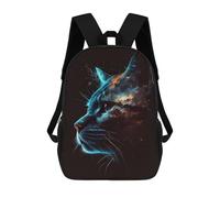sinyumoney Sacs À Dos Pour Enfants Imprimés En 3D Cosmic Cat Profile Sacs D'école Pour Enfants Garçons Et Filles, Sacs De Voyage, Sacs À Livres Pour L'école Ou Les Voyages 17inch