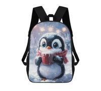 sinyumoney Sacs À Dos Pour Enfants Imprimés En 3D Cute Penguin with Hot Cocoa Sacs D'école Pour Enfants Garçons Et Filles, Sacs De Voyage, Sacs À Livres Pour L'école Ou Les Voyages 17inch