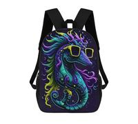 sinyumoney Sacs À Dos Pour Enfants Imprimés En 3D Cute Whimsical Seahorse Sacs D'école Pour Enfants Garçons Et Filles, Sacs De Voyage, Sacs À Livres Pour L'école Ou Les Voyages 17inch