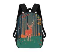 sinyumoney Sacs À Dos Pour Enfants Imprimés En 3D Deer in Autumn Forest Illustration Sacs D'école Pour Enfants Garçons Et Filles, Sacs De Voyage, Sacs À Livres Pour L'école Ou Les Voyages 17inch