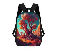 sinyumoney Sacs À Dos Pour Enfants Imprimés En 3D Desert Oasis with Red Trees Sacs D'école Pour Enfants Garçons Et Filles, Sacs De Voyage, Sacs À Livres Pour L'école Ou Les Voyages 17inch