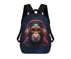 sinyumoney Sacs À Dos Pour Enfants Imprimés En 3D DJ Monkey with Headphones Sacs D'école Pour Enfants Garçons Et Filles, Sacs De Voyage, Sacs À Livres Pour L'école Ou Les Voyages 17inch