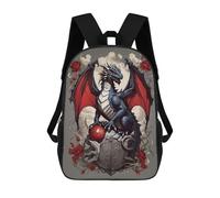 sinyumoney Sacs À Dos Pour Enfants Imprimés En 3D Dragon Red Roses Sacs D'école Pour Enfants Garçons Et Filles, Sacs De Voyage, Sacs À Livres Pour L'école Ou Les Voyages 17inch