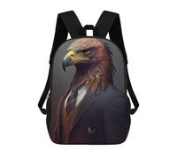 sinyumoney Sacs À Dos Pour Enfants Imprimés En 3D Eagle in Suit Sacs D'école Pour Enfants Garçons Et Filles, Sacs De Voyage, Sacs À Livres Pour L'école Ou Les Voyages 17inch