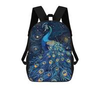 sinyumoney Sacs À Dos Pour Enfants Imprimés En 3D Elegant Peacock in Starry Night Sacs D'école Pour Enfants Garçons Et Filles, Sacs De Voyage, Sacs À Livres Pour L'école Ou Les Voyages 17inch