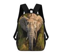 sinyumoney Sacs À Dos Pour Enfants Imprimés En 3D Elephant Walking in Grass Sacs D'école Pour Enfants Garçons Et Filles, Sacs De Voyage, Sacs À Livres Pour L'école Ou Les Voyages 17inch