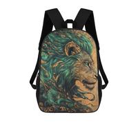 sinyumoney Sacs À Dos Pour Enfants Imprimés En 3D Emerald And Bronze Lion Sacs D'école Pour Enfants Garçons Et Filles, Sacs De Voyage, Sacs À Livres Pour L'école Ou Les Voyages 17inch