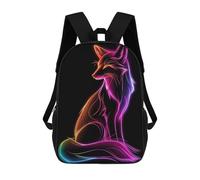 sinyumoney Sacs À Dos Pour Enfants Imprimés En 3D Fox Neon Animal Sacs D'école Pour Enfants Garçons Et Filles, Sacs De Voyage, Sacs À Livres Pour L'école Ou Les Voyages 17inch