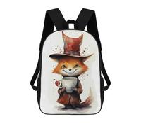 sinyumoney Sacs À Dos Pour Enfants Imprimés En 3D Funny Fox And Coffee 01 Sacs D'école Pour Enfants Garçons Et Filles, Sacs De Voyage, Sacs À Livres Pour L'école Ou Les Voyages 17inch