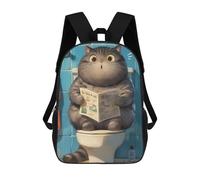 sinyumoney Sacs À Dos Pour Enfants Imprimés En 3D Funny Toilet Cat Sacs D'école Pour Enfants Garçons Et Filles, Sacs De Voyage, Sacs À Livres Pour L'école Ou Les Voyages 17inch