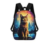 sinyumoney Sacs À Dos Pour Enfants Imprimés En 3D Geometric Cat Sacs D'école Pour Enfants Garçons Et Filles, Sacs De Voyage, Sacs À Livres Pour L'école Ou Les Voyages 17inch